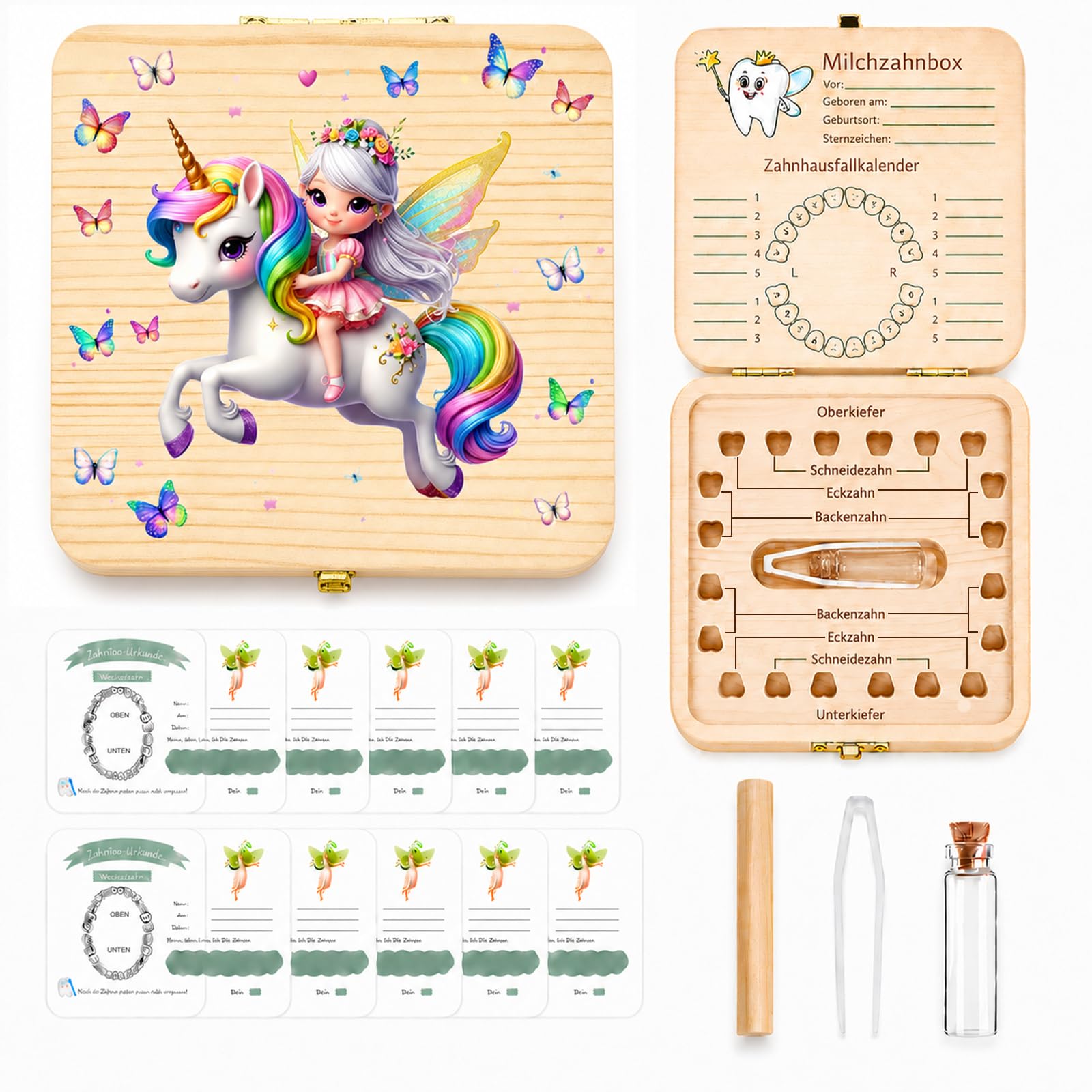 Caja de dientes de madera para dientes de leche, regalo para niñas, caja de dientes, caja de dientes de leche, caja de almacenamiento para dientes de leche, caja de recuerdos para niños