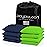 Play Platoon Weather Resistant Cornhole Bags - Set of 8 Regulation Corn Hole - Navy Blue & Lime Green - Durable Duck Cloth Corn Hole for Tossing Game, Includes Tote Bag