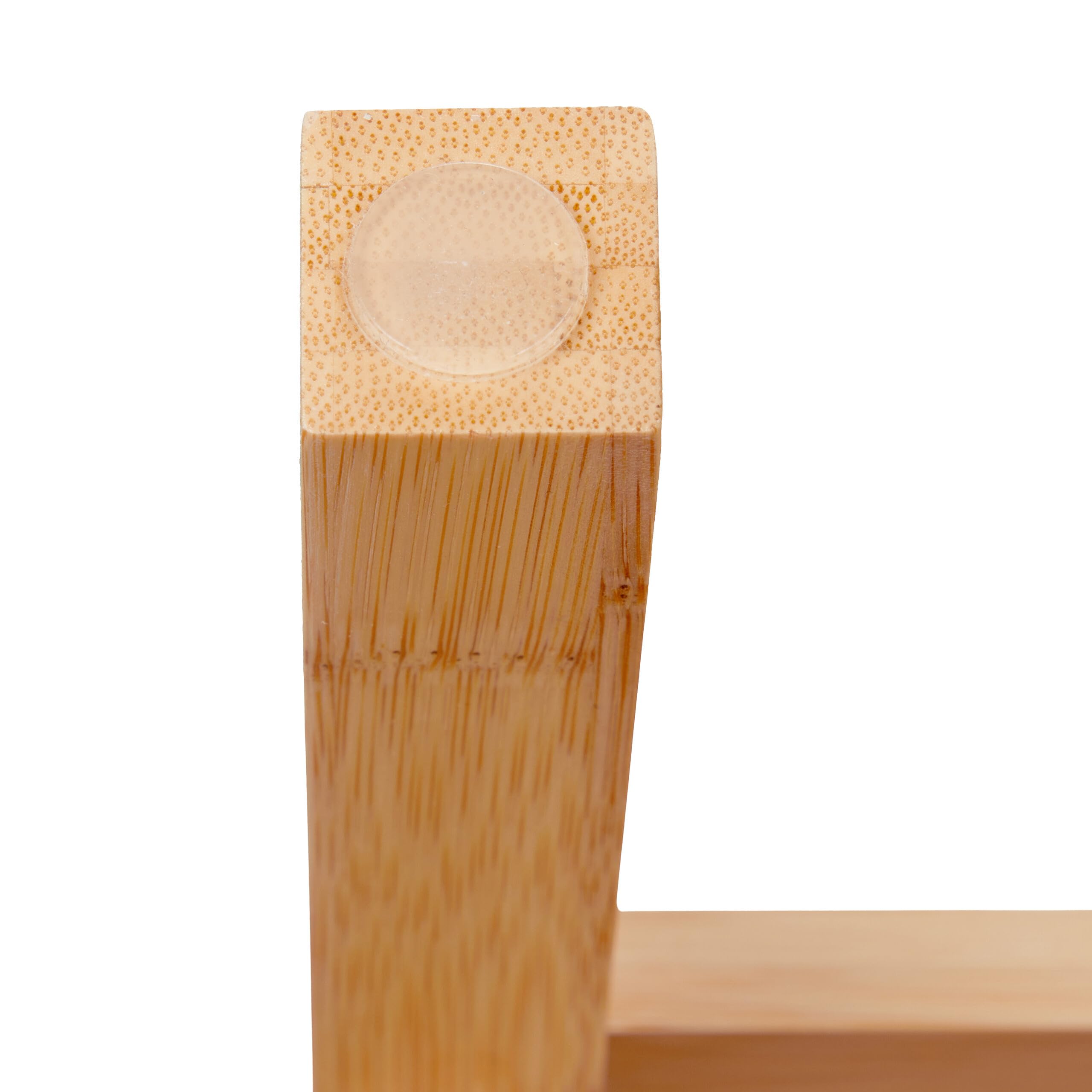 Relaxdays Taburete, 2 Escalones, Bambú, Resiste hasta 100 kg, Niños y Hogar, 40 x 40 x 40,5 cm, Banqueta, Natural