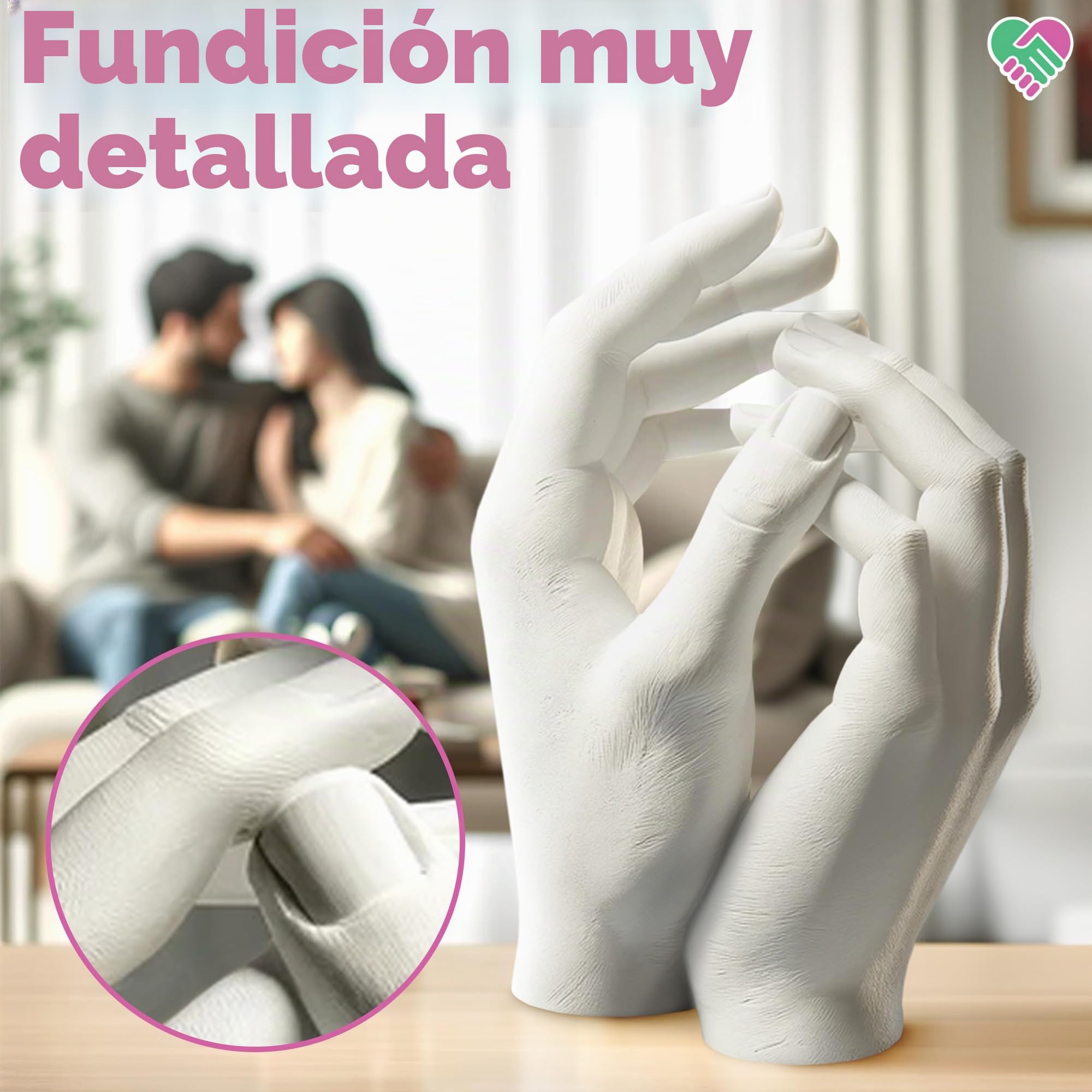 Luna Bean - Kit para crear escultura de manos, kit de modelado de figuras de yeso, manualidades para figuras de manos de parejas, adultos y niños, para regalo de bodas, amigos, aniversarios, etc.