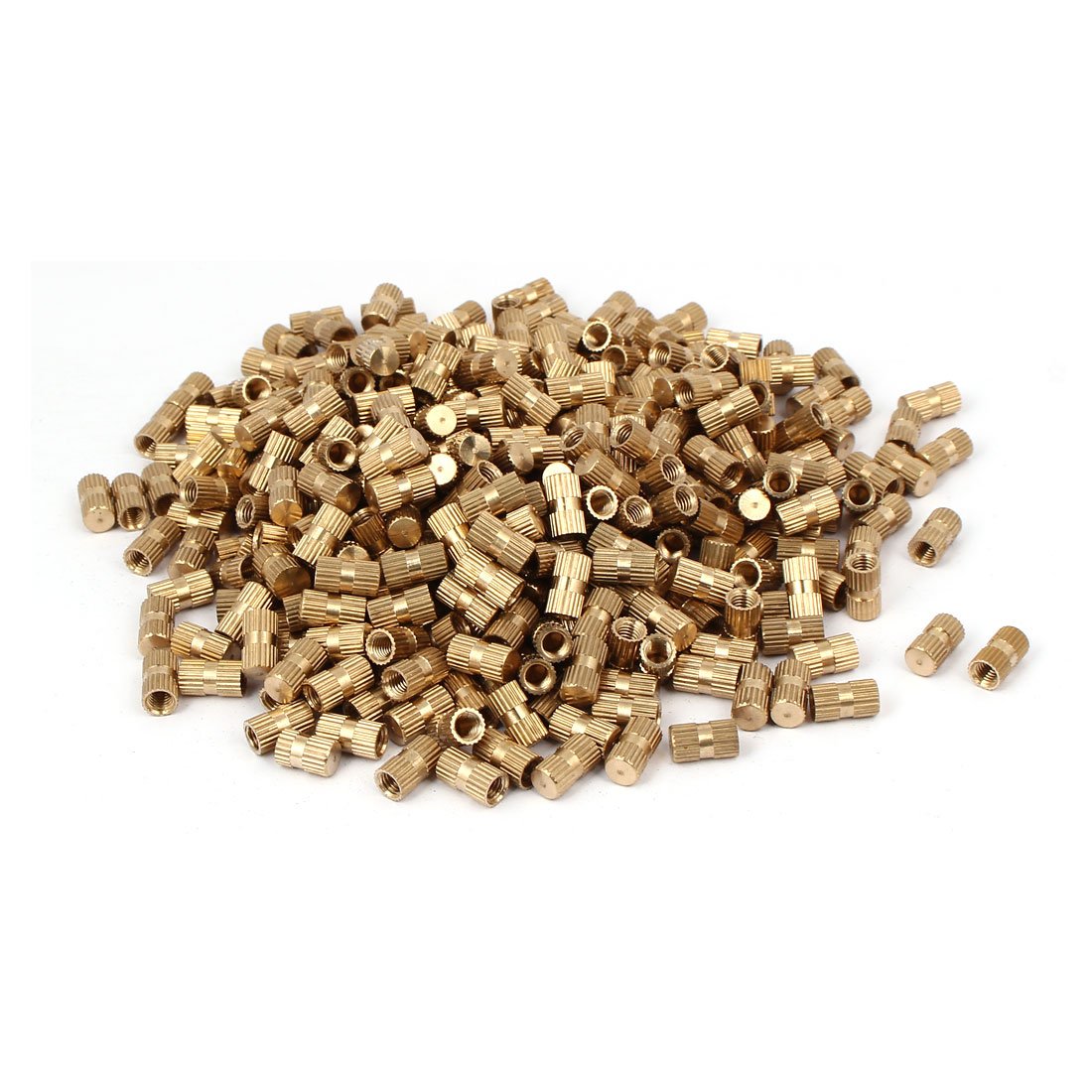 M5 x 12mm 6.8mm OD Brass Threaded Insert Embedment Knurled Thumb Nut 500PCS (c3e647f32cd456772a78a7dcb764c5f7)