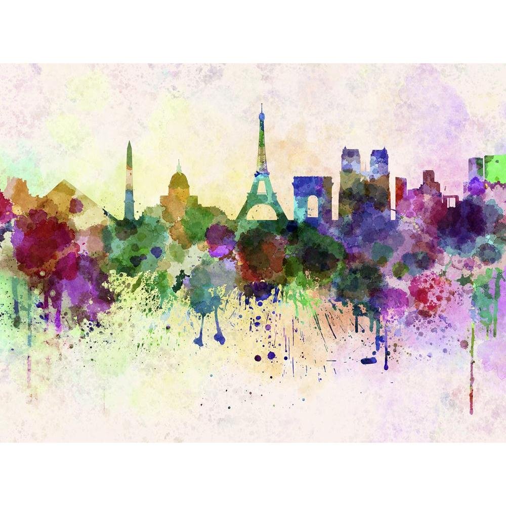 Pitaara Box Paris Skyline, France | Canvas Painting for Bedroom & Living Room | Engineered Wood Frame | 16 x 12 inch (41 x 30 cms)