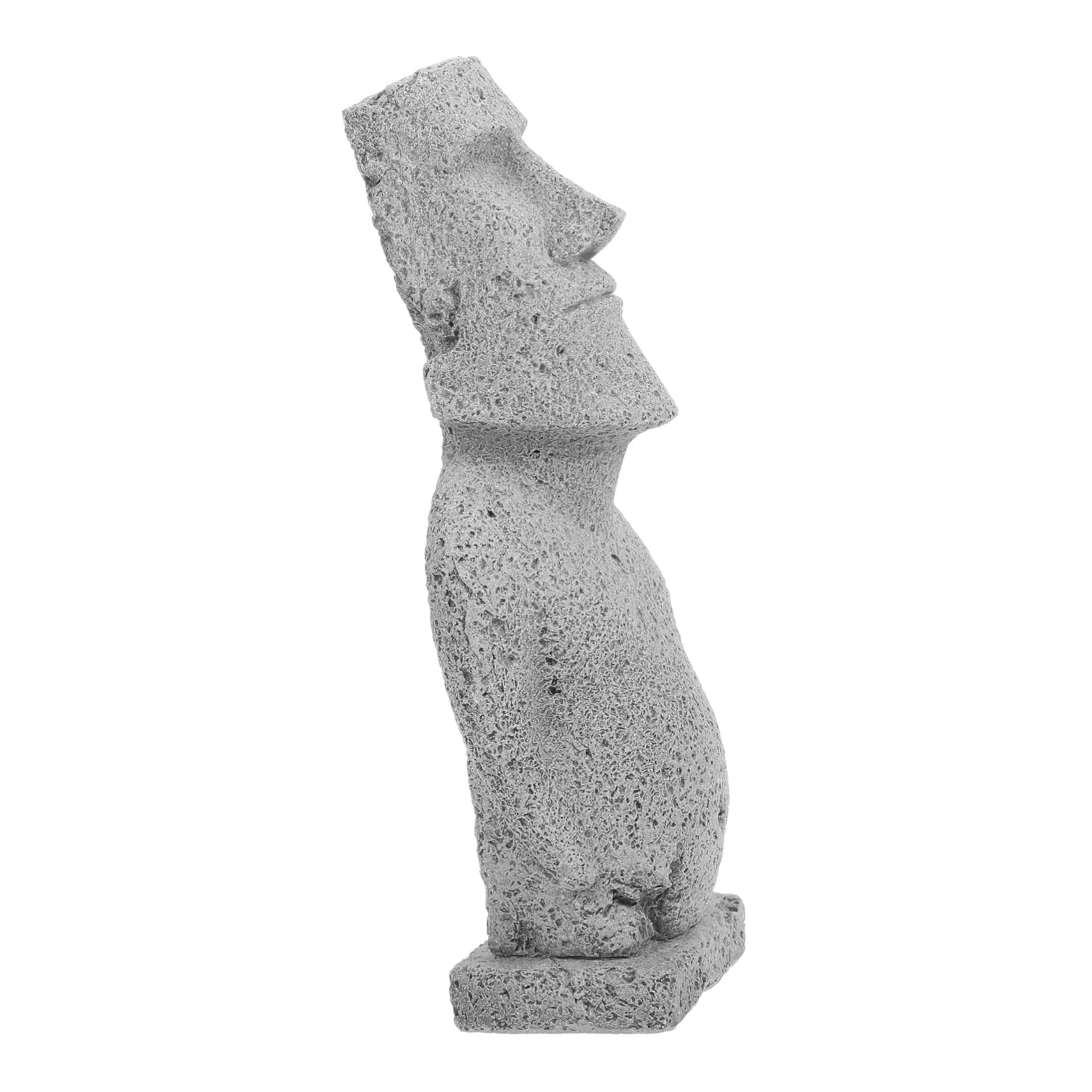 Alipis 3 Pezzi Moai Statua Fish Tank Decor Garden Moai Scultura Desktop Moai Ornamento Acquario Decorazione Giardino Moai Decor Fish Tank Adorn Fish Tank Landscape Moai Figurine Arenaria