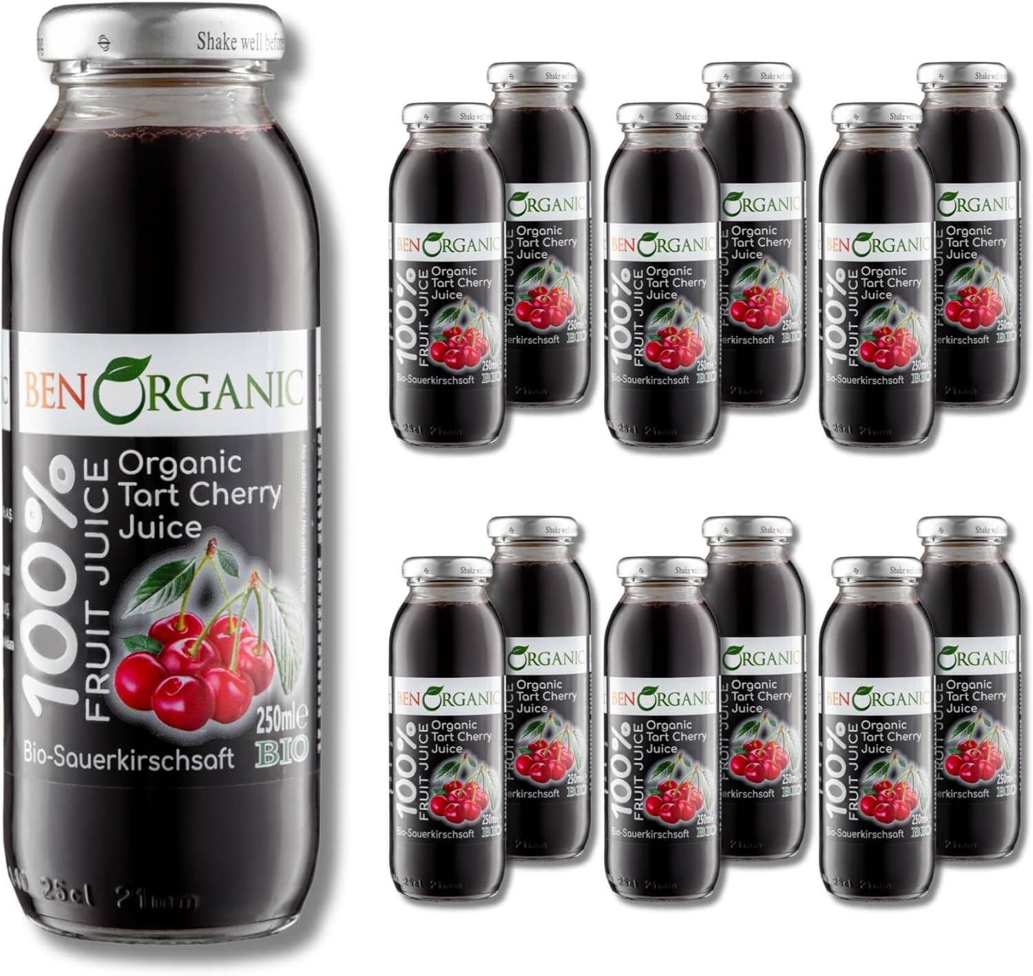 BenOrganic Vişne Suyu 250 ml Cam Şişe