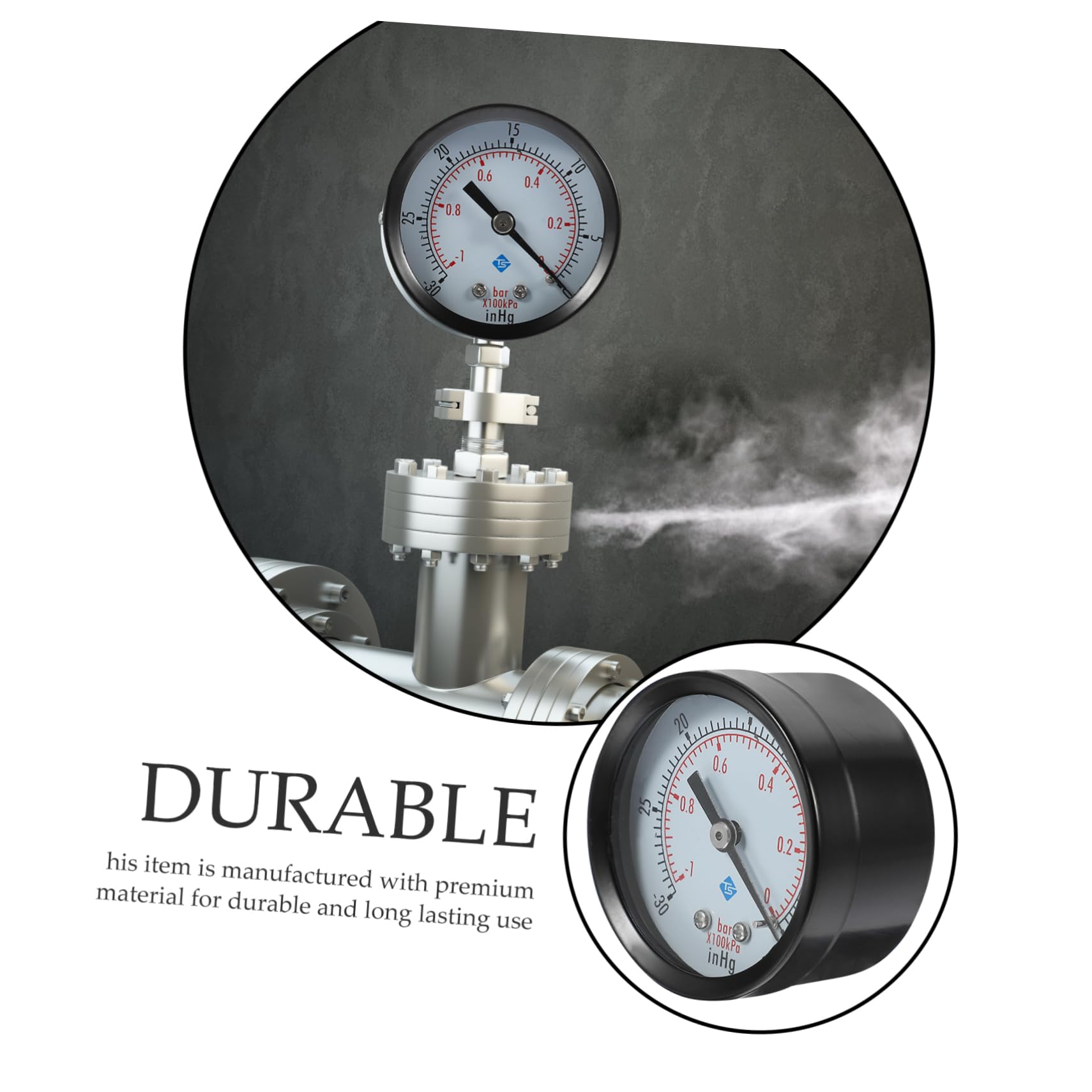 Manómetro de vacío Manómetro de vacío con pantalla de esfera Manómetro de presión de agua, aceite y gas Probador de manómetro de presión de vacío Manómetro de presión de doble escala Manómetro de vac