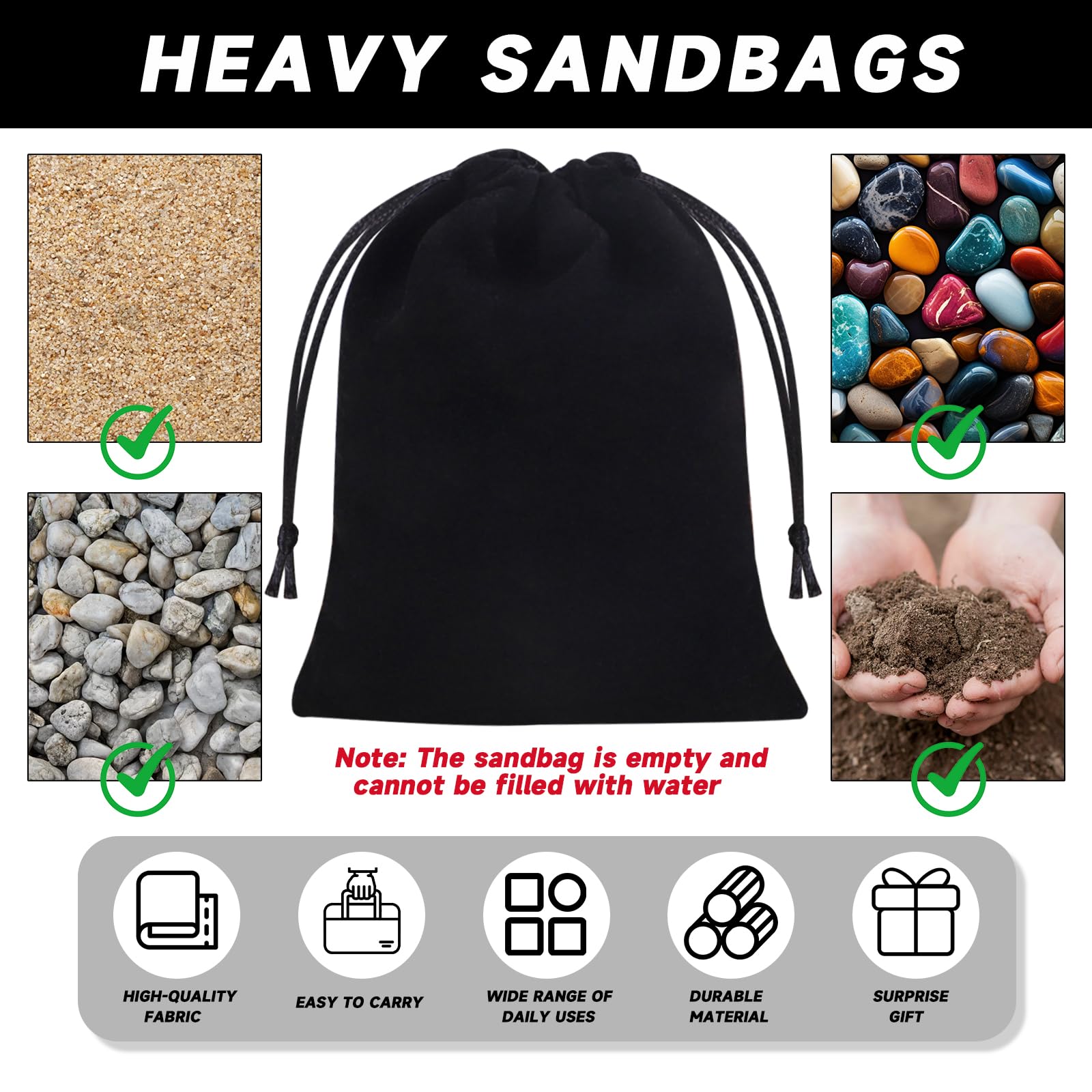 SANLIUSANJIU Sac De Poids Portable Pour Rideaux De Tonnelle En Plein