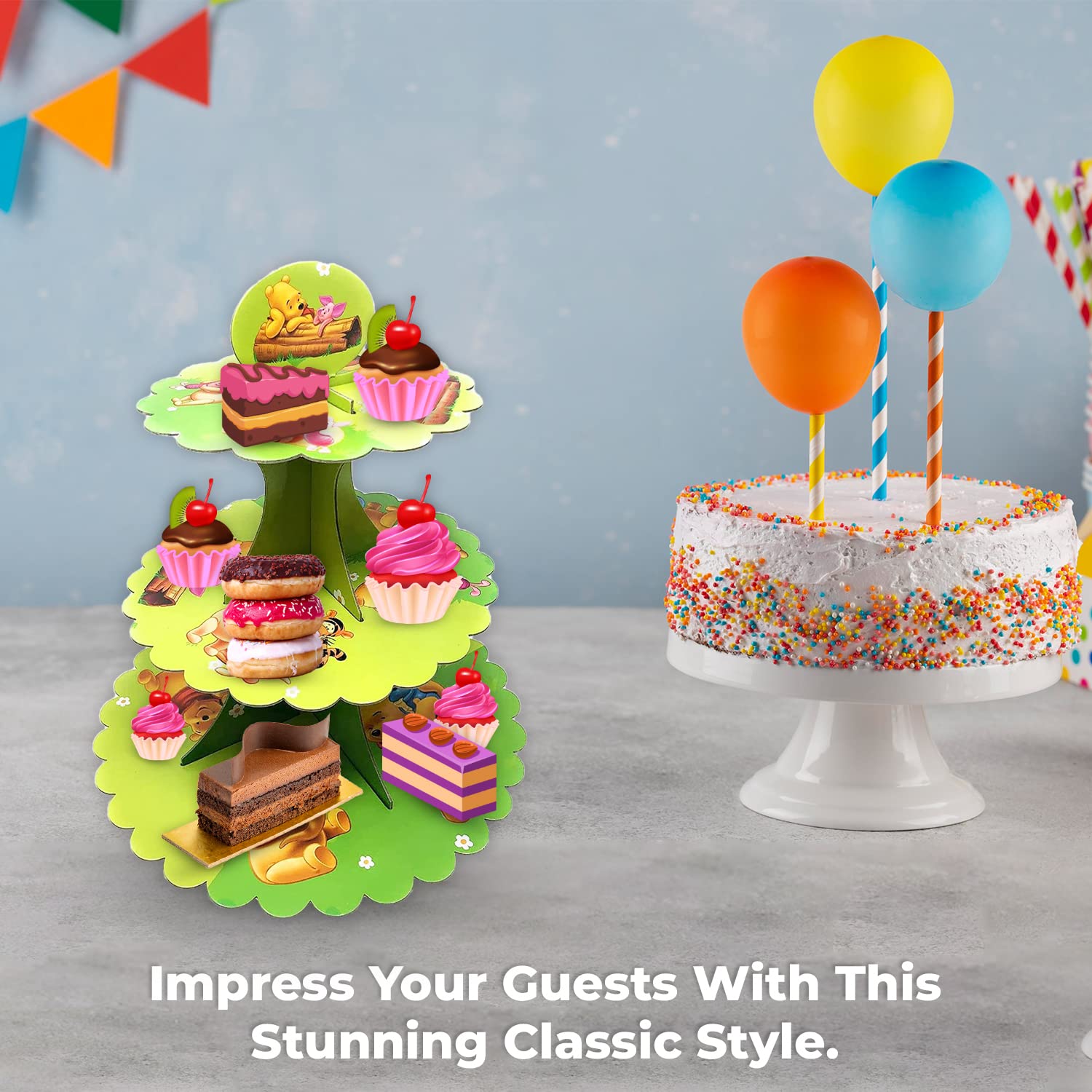 Alzatina A 3 Ripiani Con Pois In Cartone Supporto Per Muffin Cupcake Dolci Rustici Stand Espositore Alzata Decorazione Per Festa Enzoled