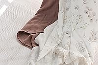 Vista 7 de Little Jump Manta de muselina para bebé, manta suave y sedosa para bebé, manta suave para recibir bebé, manta neutra (paquete de 2, mora)