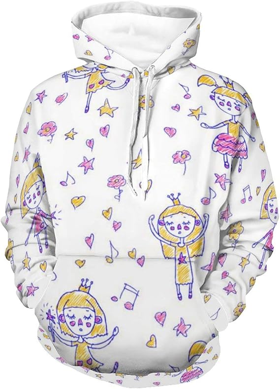 Amazon Co Jp スウェットパーカー メンズ レディース 手描き風 かわいい女の子 星 花柄 秋冬服 スウェットシャツ 長袖パーカー プルオーバー フード付き ストリート トレーナー 男女兼用 おしゃれ 厚手 カジュアル ポケット付き プリント 柔らかい 上着 ファッション