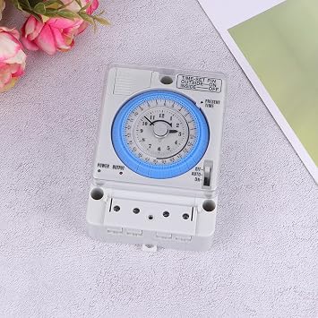 24VAC/ DC Timer - Mechanical Time Control, Precise Timer Timing Mechan for Home Kitchen and Office Support (White 24VAC/ DC)