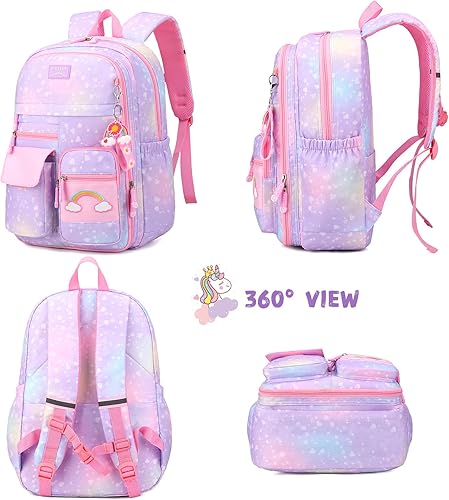 Miniatura 6 de BEFUNIRISE Mochila para niÃ±as, mochilas escolares de 16 a 17 pulgadas para niÃ±as, bonita bolsa de libros para adolescentes, niÃ±os, escuela