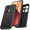 Watana for Xiaomi Redmi Note 13 Pro 4G Case, Soft-Touch Silicone Phone Case, Shockproof, DustProof, Antiskid Full Body Armour Phone Cover with Microfiber Lining for Redmi Note 13 Pro 4G,Black