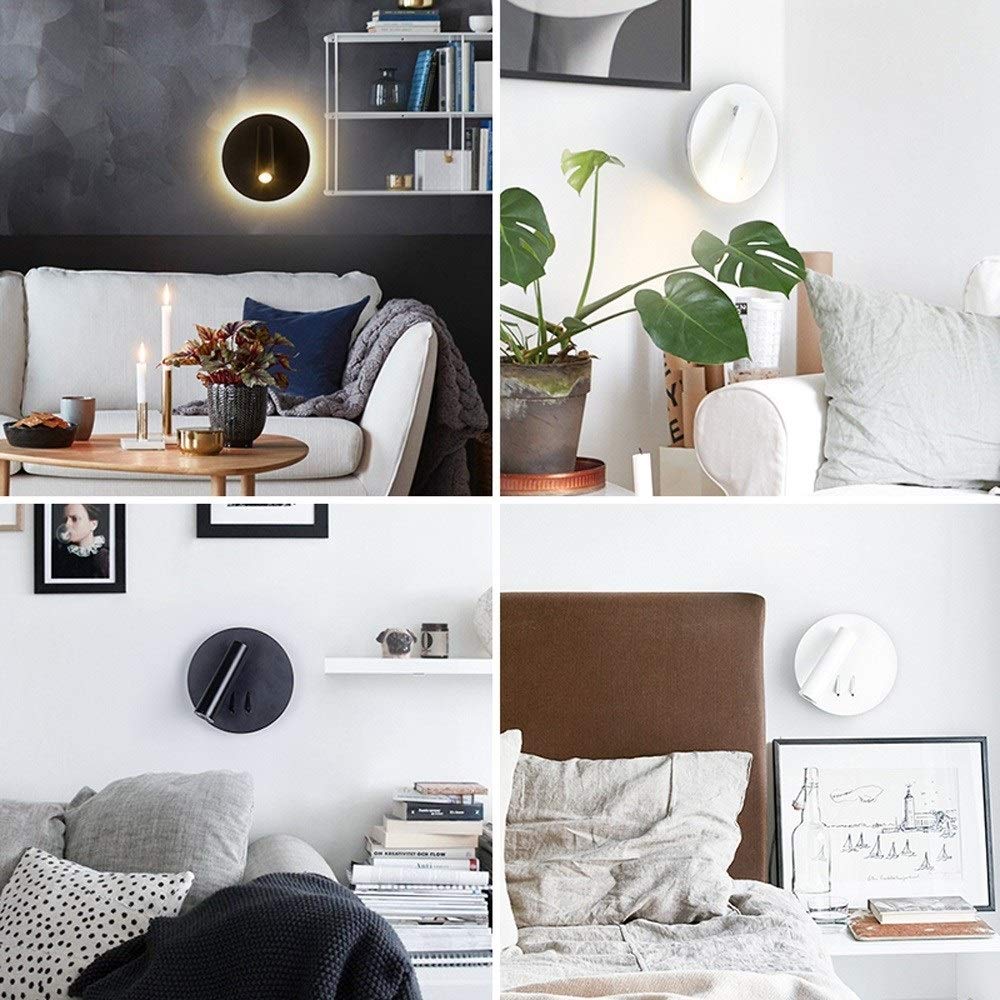 Modern Simplicity Wandleuchten 3W + 6W LED Wandleuchten 6000K 350 ° Rotation Wandlaterne Innenleuchte Nachtlicht Schlafzimmer Nacht Leselampe Wohnzimmer Flur Kunst Balkon Lichter Dekoration needed