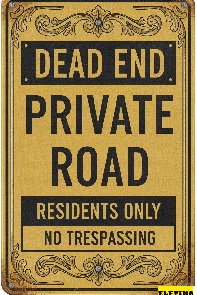 Personalized Sign for Man Cave Dead End, 8x12 Aluminum Private Road No Trespassing, Residents Only, Uv Protect Property Decorative