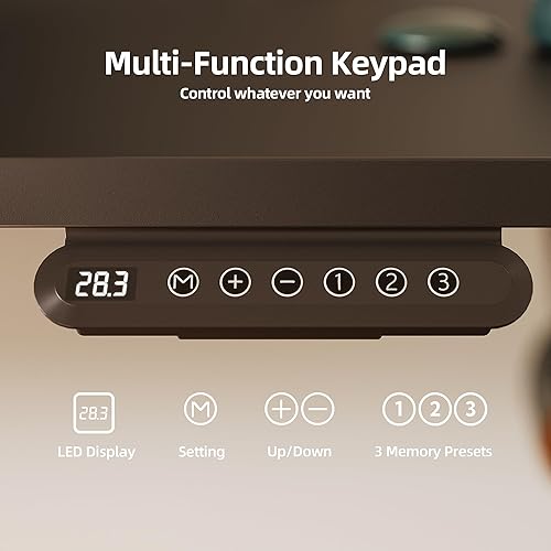 Miniatura 21 de INNOVAR Escritorio eléctrico de pie, escritorio de pie de altura ajustable, escritorio de pie de 40 x 24 pulgadas para computadora de oficina en