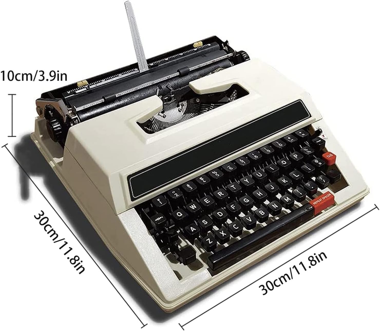 Classica macchina da scrivere manuale vecchio stile, portatile e facile da usare, include set di nastri, macchina da scrivere