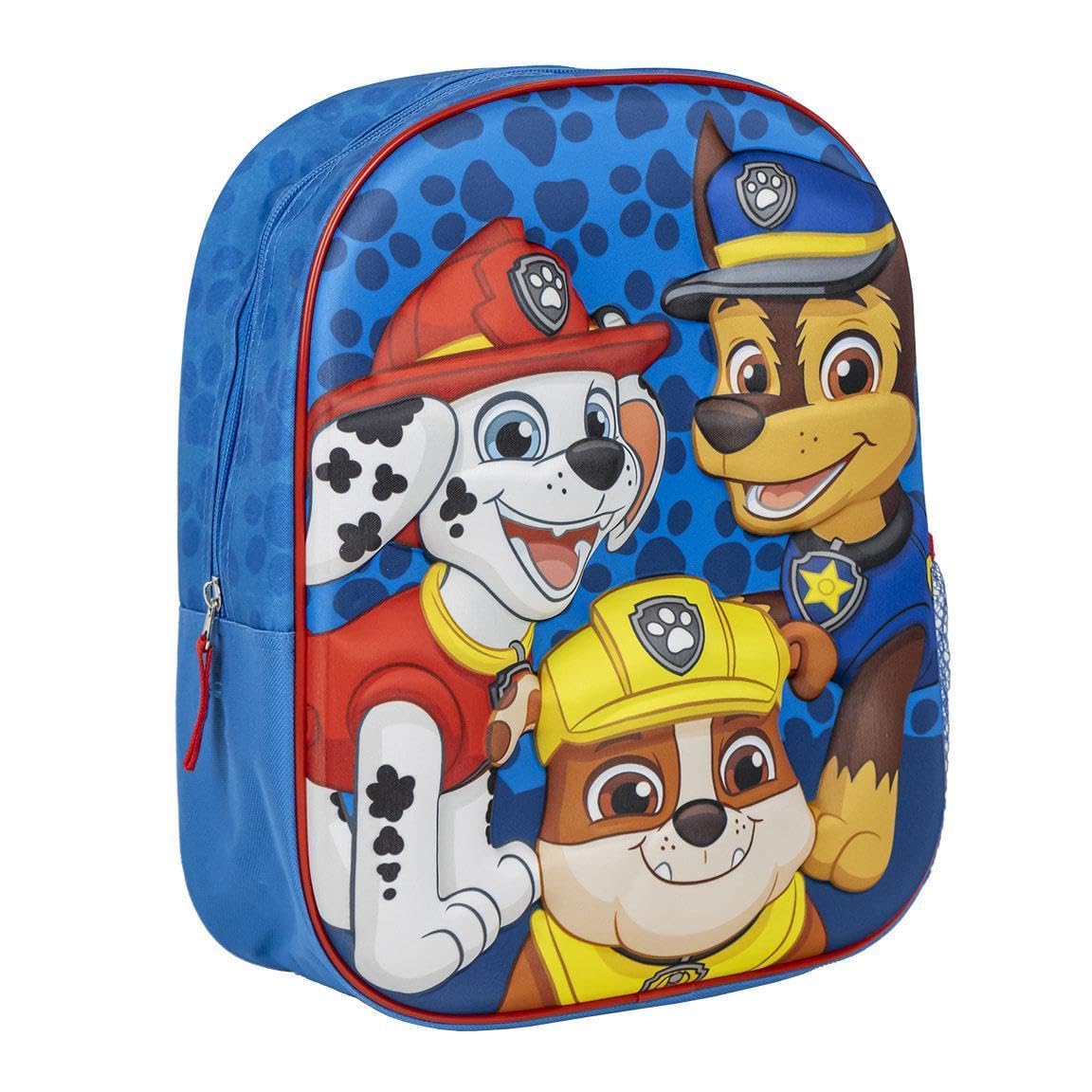 CERDÁ LIFE'S LITTLE MOMENTS 3D Paw Patrol, Mochila Infantil de La Patrulla Canina Unisex niños, Azul, Pequeña