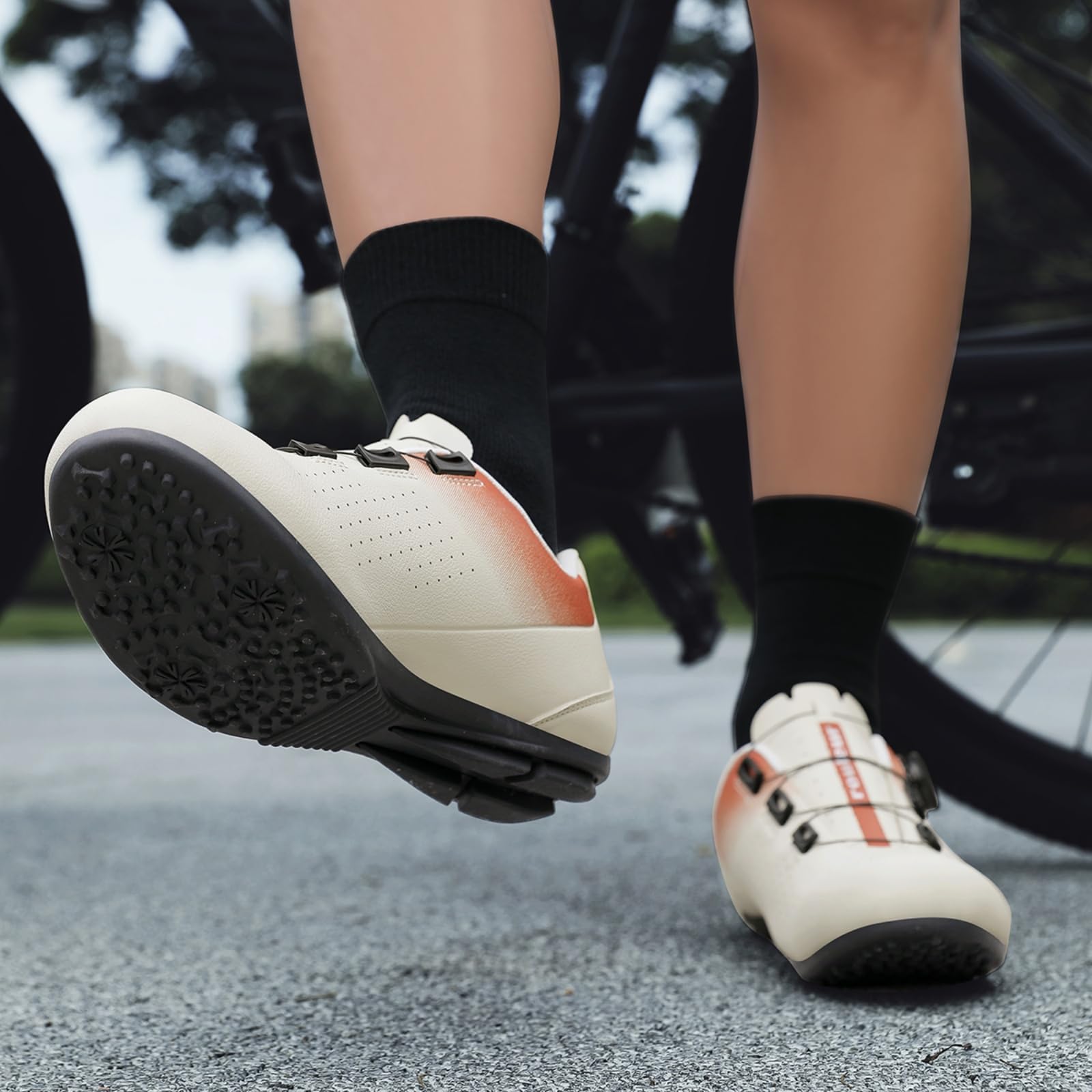 JiuQing Zapatillas Ciclismo Sin Bloqueo para Interiores Exteriores para Hombre Mujer con Pedal Plano Antideslizante Estilo Casual para Bicicleta De Carretera Y Montaña