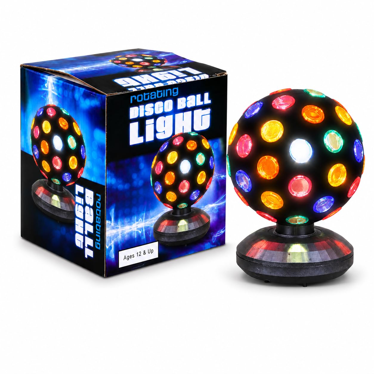 Boule disco rotative pour la maison, l'école, les fêtes, les rassemblements et les événements (lumière disco de 22,9 cm)