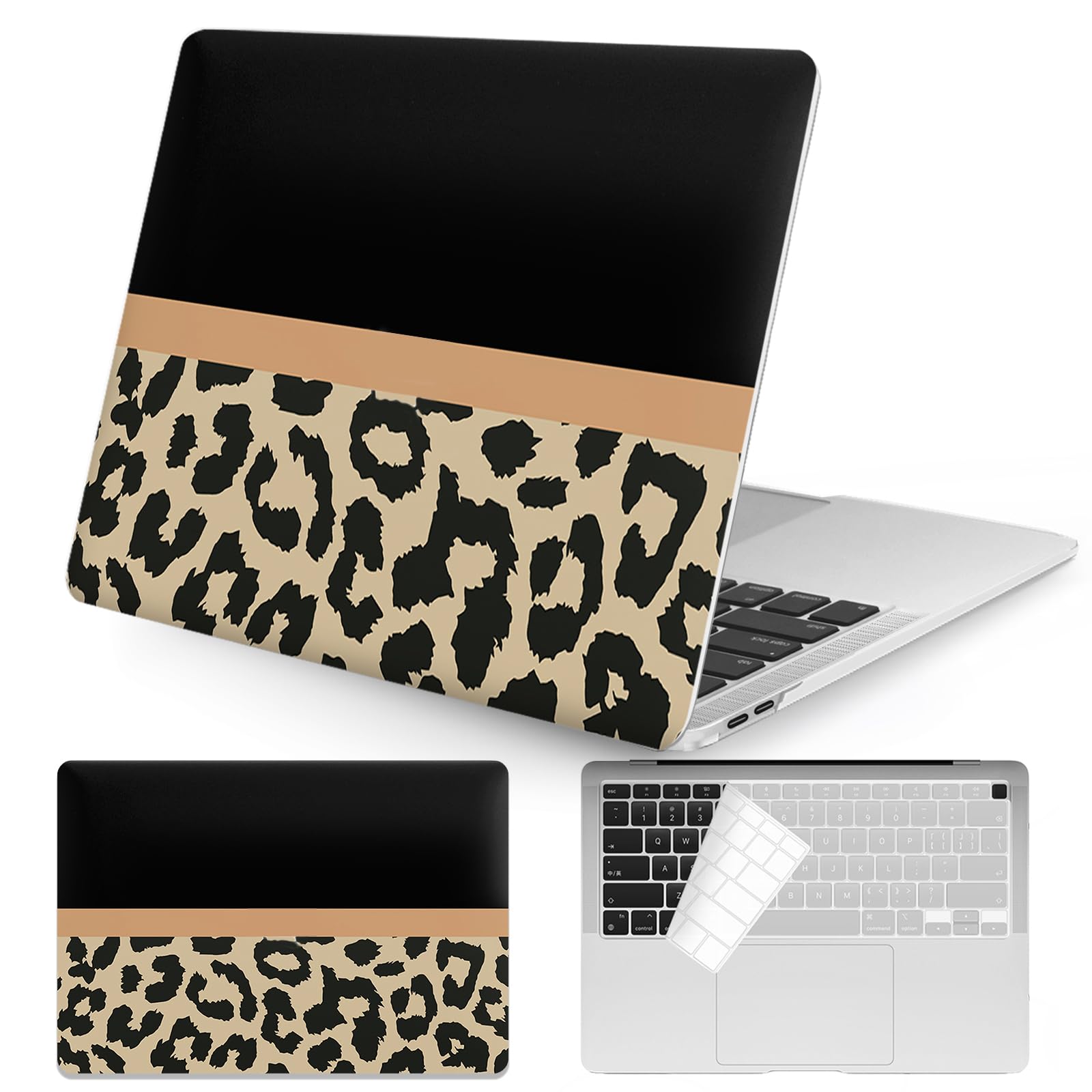 Seorsok Compatible with MacBook Air 13 inch Case 2022 2021 2020 2019 2018 Release Model A1932 A2179 M1 A2337 with Touch ID Cool Cheetah Laptop Plastic