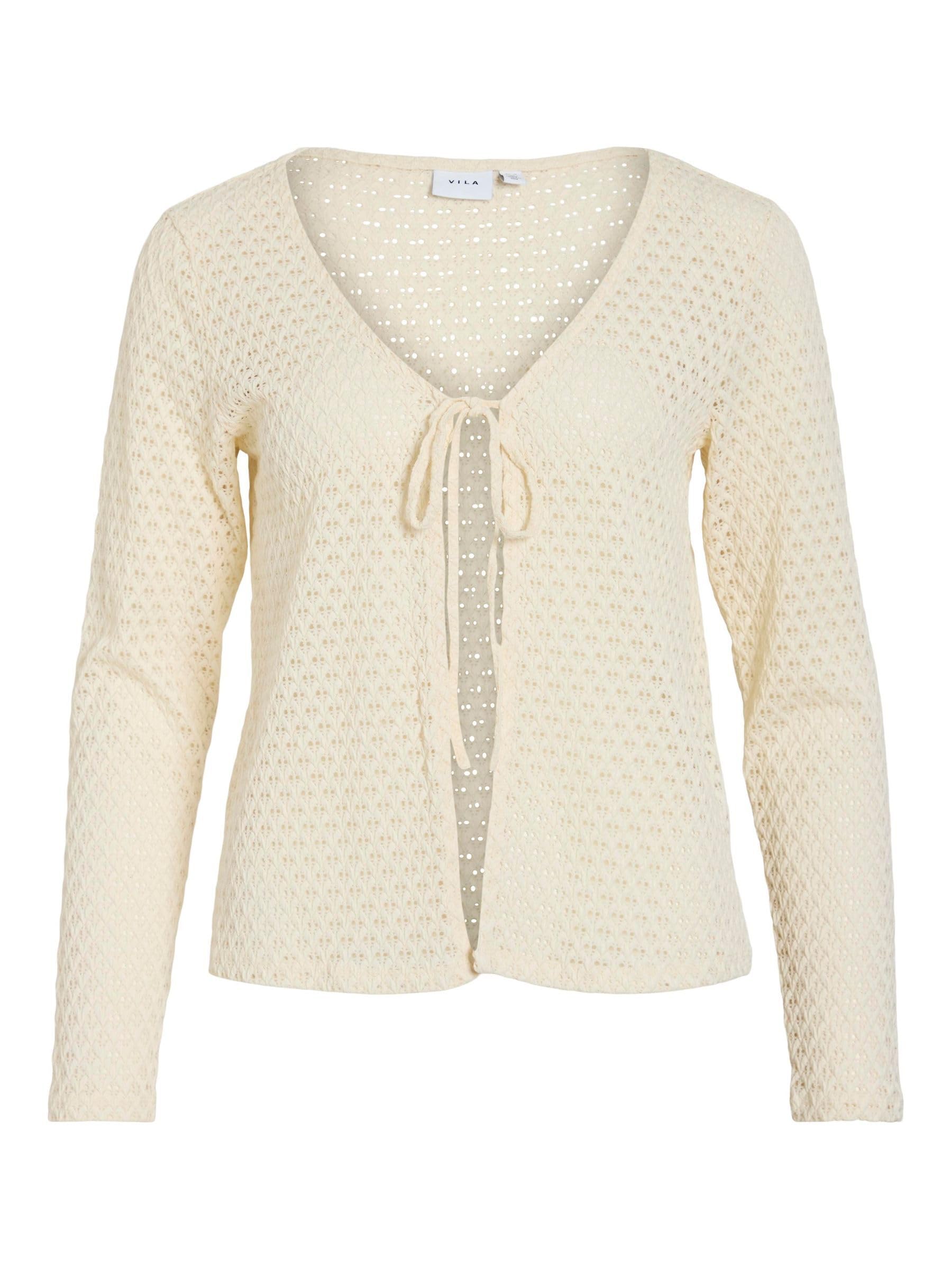 Vila Vimiro V-Neck L/S Cardigan, Birch, L