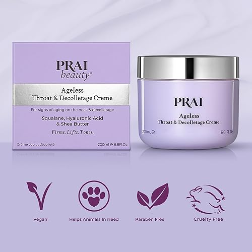 Miniatura 7 de PRAI Beauty Ageless Throat & Décolletage Neck Creme 6.8 Oz  Crepe Erase, crema antiarrugas para mujeres, crema para el cuello, cremas para el cuello