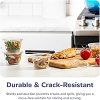 Vista 6 de Recipientes de plástico descartables con tapa para separar porciones o hacer souffle, 4 onza, Transparente