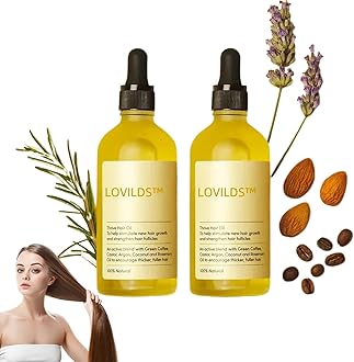 LOVILDS Rosemary Hair Growth Essence, Lovilds Rosemary Hair Growth Oil - 2 Ounce, Rosemary Rosemary Hair & Hair Strengthening Oil for All Hair Types (2 Bottles)