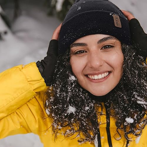 Miniatura 5 de FZ FANTASTIC ZONE Gorros de invierno cálidos para mujer y hombre, gorro de punto holgado con forro polar para mujeres y hombres