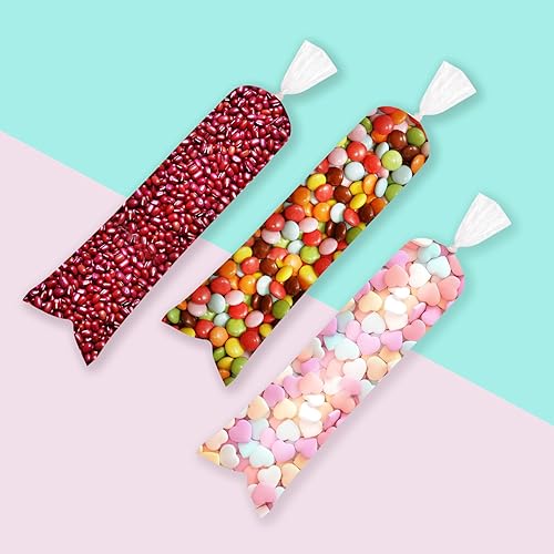 Miniatura 8 de LOMIMOS 200 bolsas de paletas de hielo, bolsas desechables de plástico para paletas de hielo, bolsas de molde de caramelo con embudo para adultos y