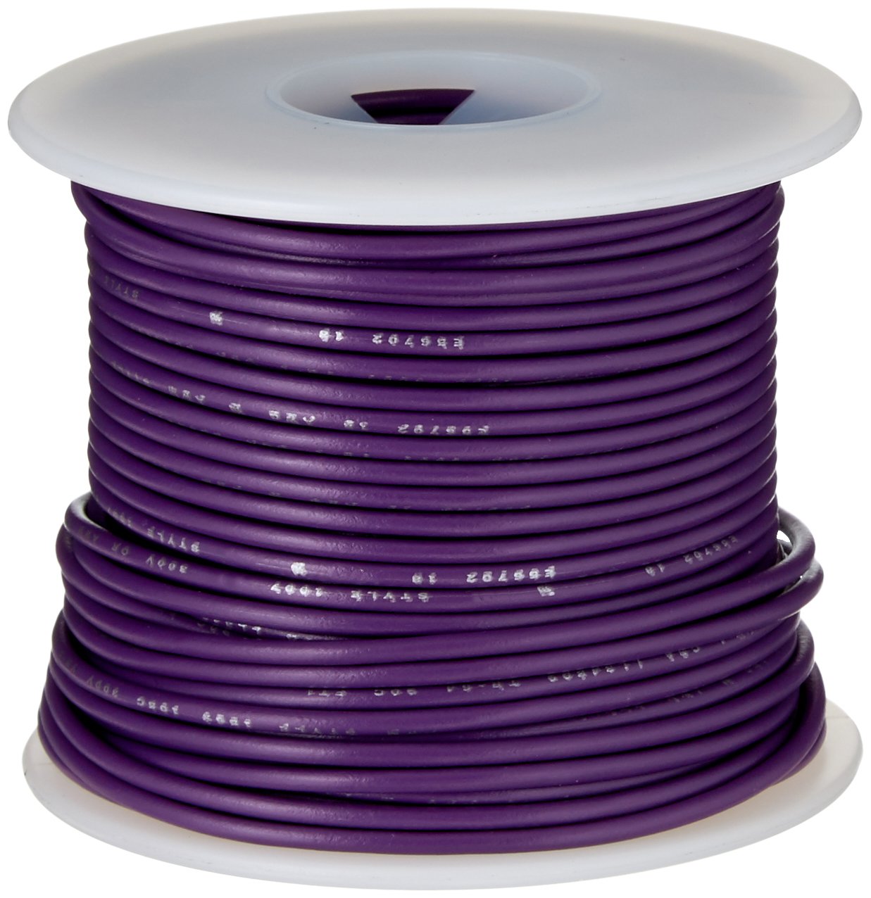 Remington Industries 18UL1007STRVIO UL1007 18 AWG Gauge Stranded Hook-Up Wire, 300V, 0.0403