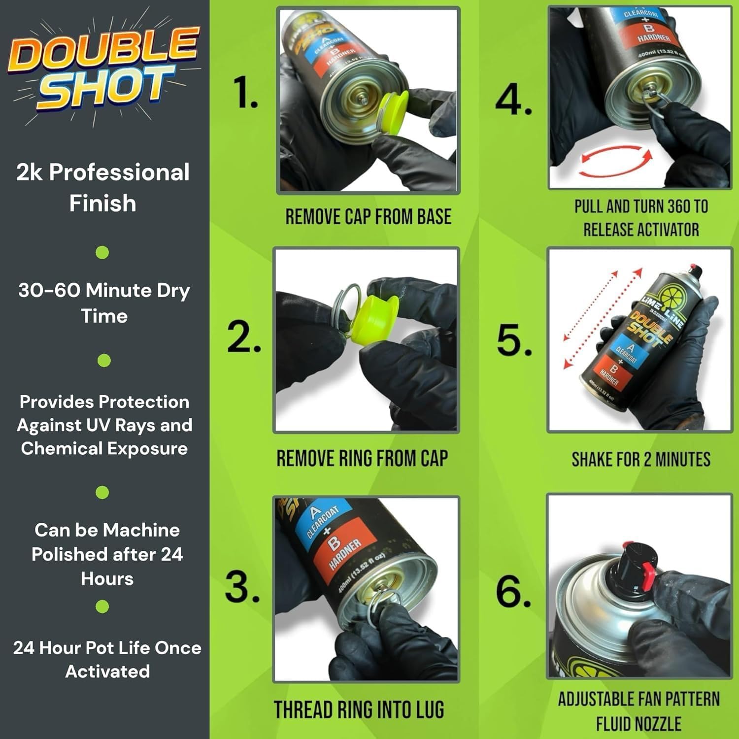 LiME LiNE Shadow Line Basecoat Aerosol Spray Paint, Professional Automotive Spray Paint, Color Shift Black to Metallic Finish, Requires 2K Clearcoat Topcoat (Phantom Silver, Spray Paint)