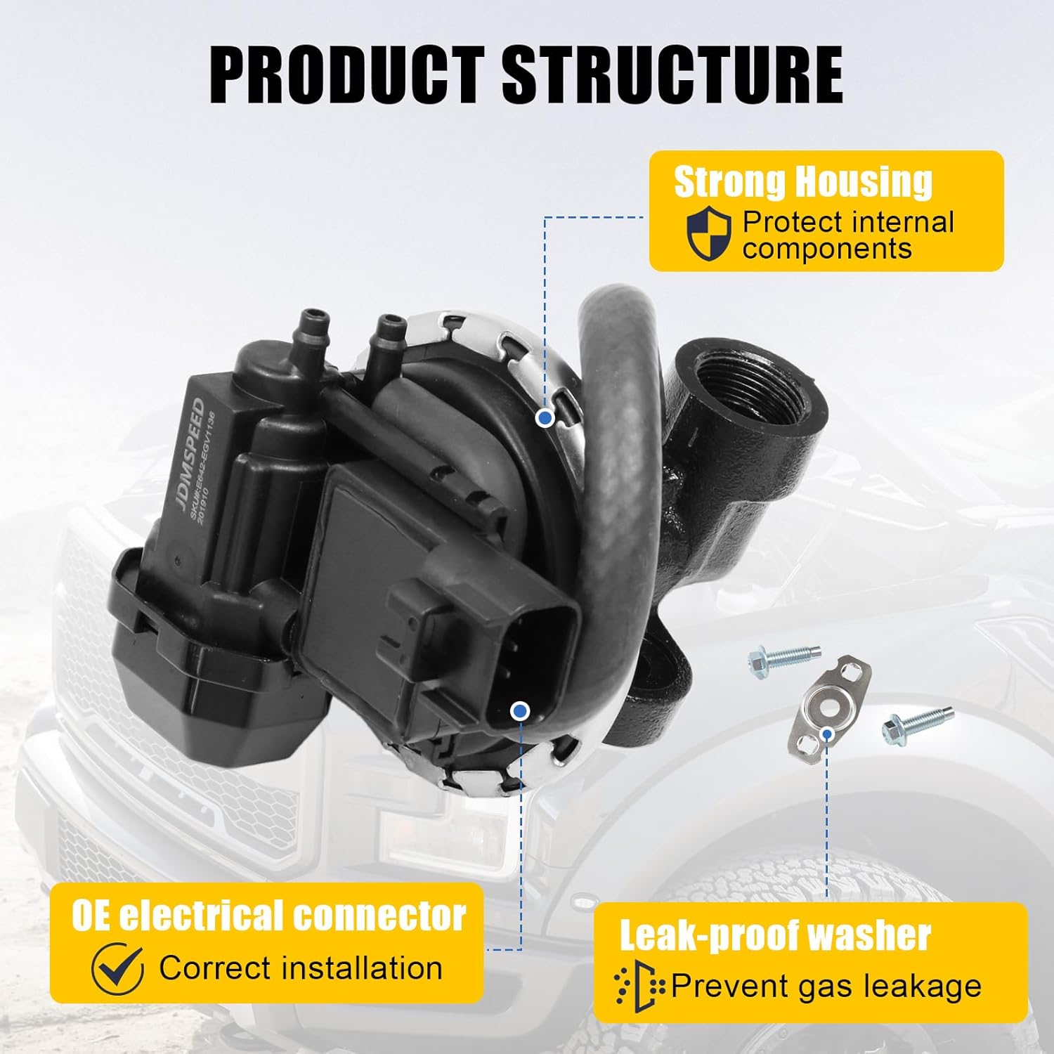Exhaust Gas Recirculation (EGR) Valve with Gaskets EGV1136 replacement for Ford F150 2010-2017,E150 E250 2007-2014,Lobo 2007-2010 4.6L EGR4510 7L3E-9Y456-BA