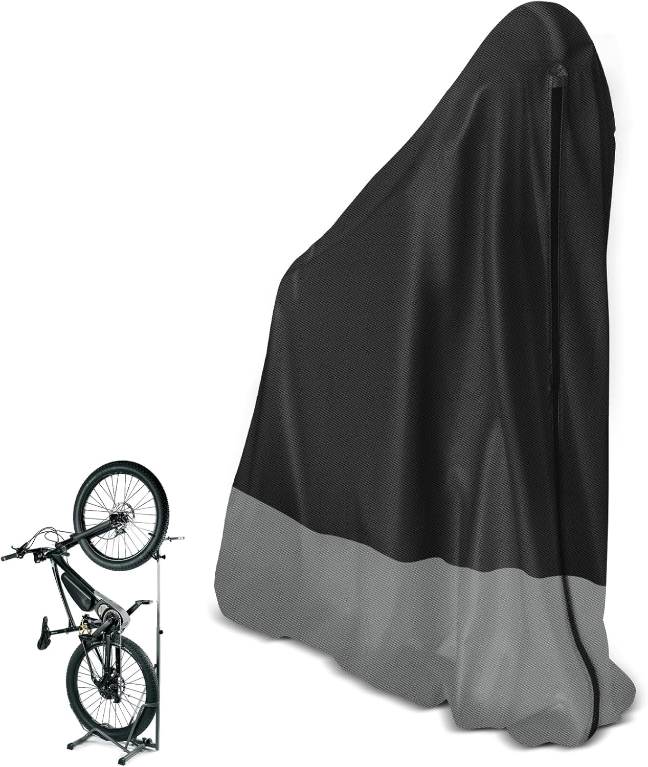 Vertical Bike Rack Cover for Single Bicycle, Waterproof Outdoor Sun Rain Snow Protector for City Bike Mountain Bike Electric Bike, Tandem Bicycle Cover, 81inches