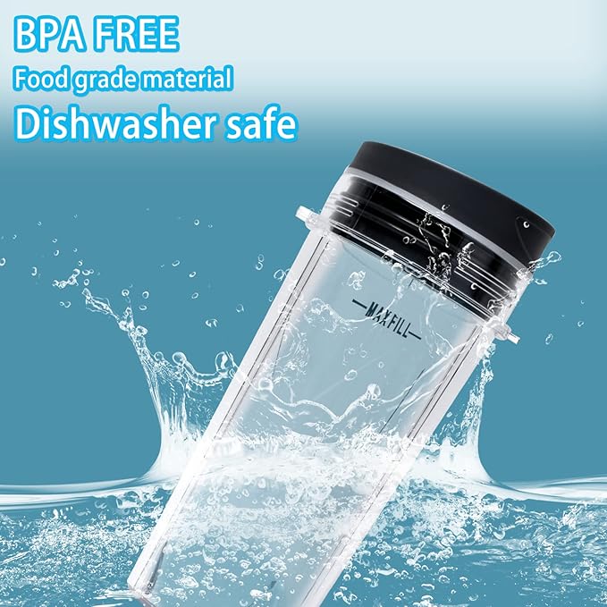 Vaso para licuadora de 16 oz compatible con Ninja miniatura 6