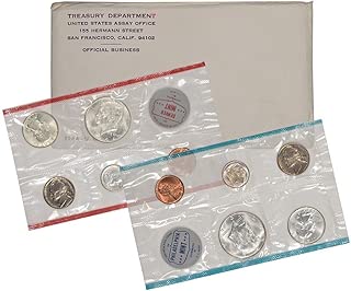 1964 - 10-Coin Uncirculated Silver P&D Mint Coin Set in OGP BU - coolthings.us