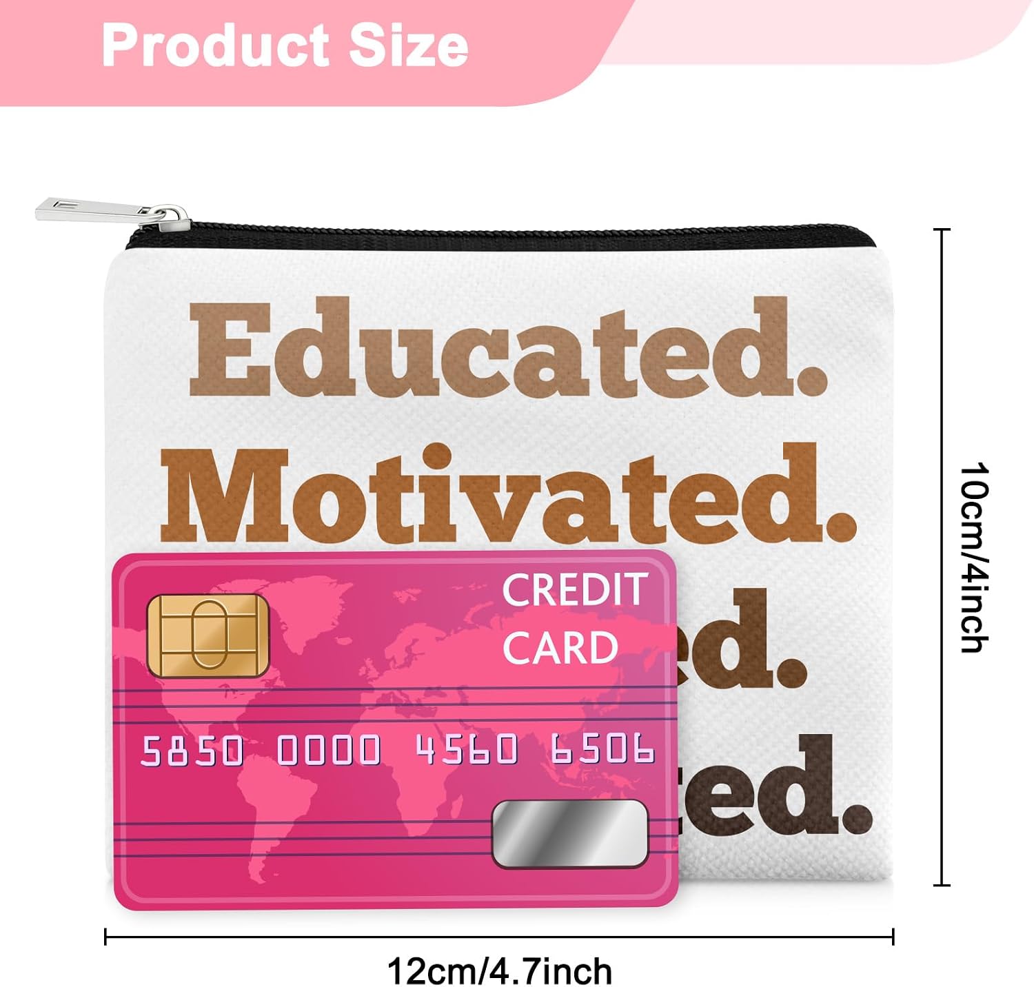 Inspirational Gift for Black Women Coin Purses African American Gift for Black Lady Coin Bag Wallet Positive Christmas Birthday Presents for Coworker Best Friend Sister Zipper Change Pouch