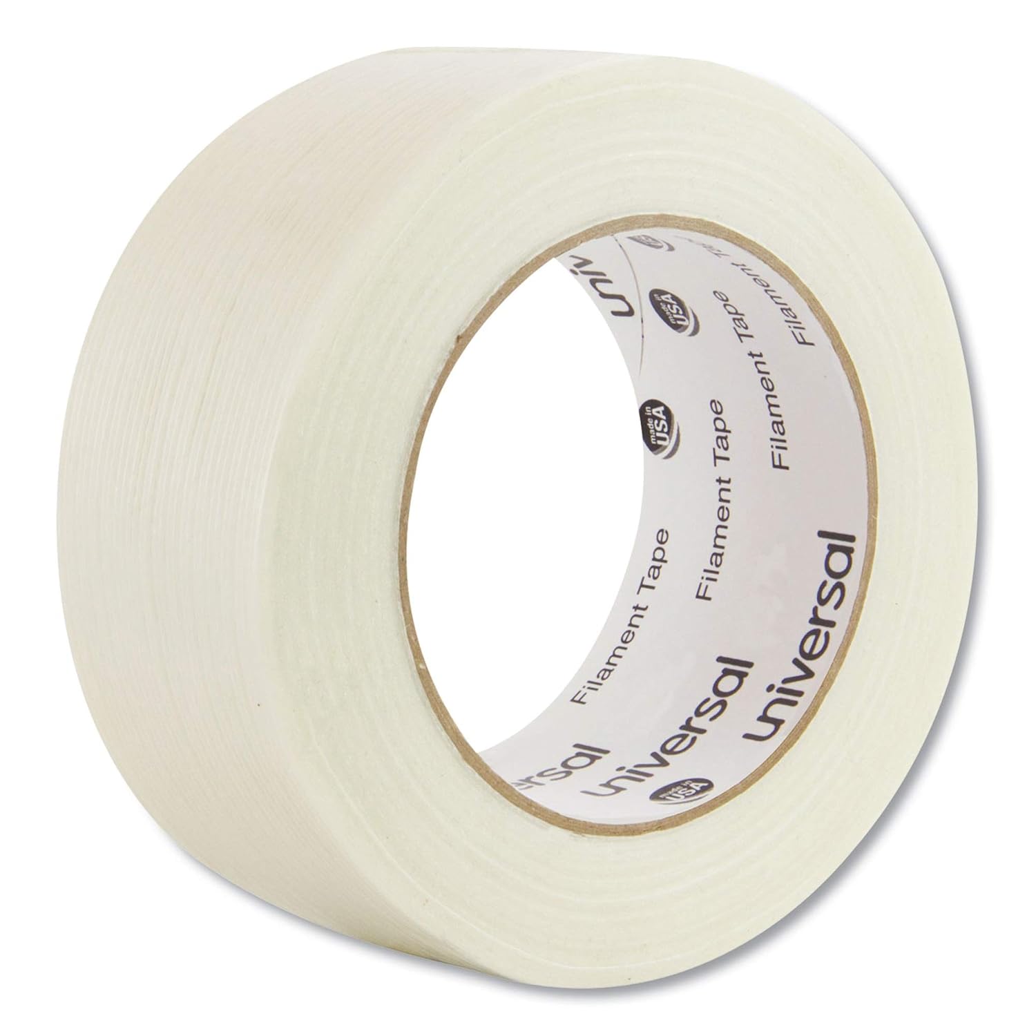 Universal 350# Premium Filament Tape, Clear, 3" Core, 1.89" x 59.93 yd, 7.4 mil Thickness, 1 Count