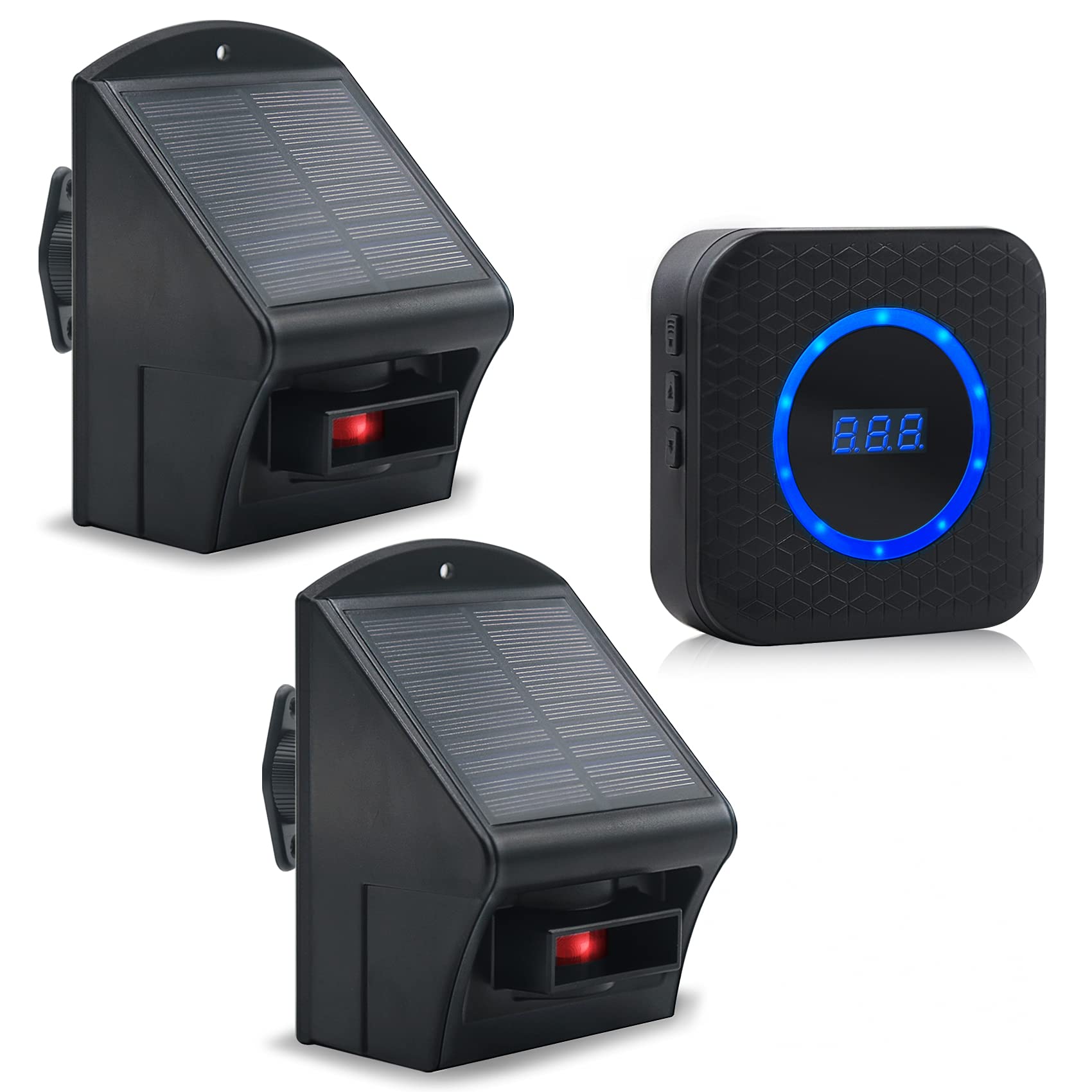 Buy Solar Driveway Alarm Wireless Outdoor Weatherproof Long Range, Outside PIR Motion Sensor