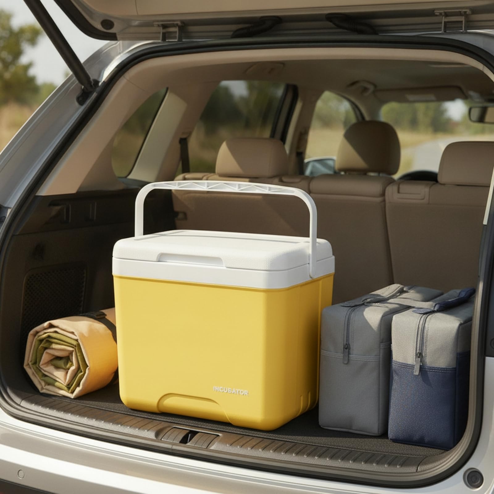 Frigo Portatile Rigido Isolato Borsa Termica Rigida Isolata Contenitore Termico con Coperchio per Viaggiatori, Pescatori, Campeggio