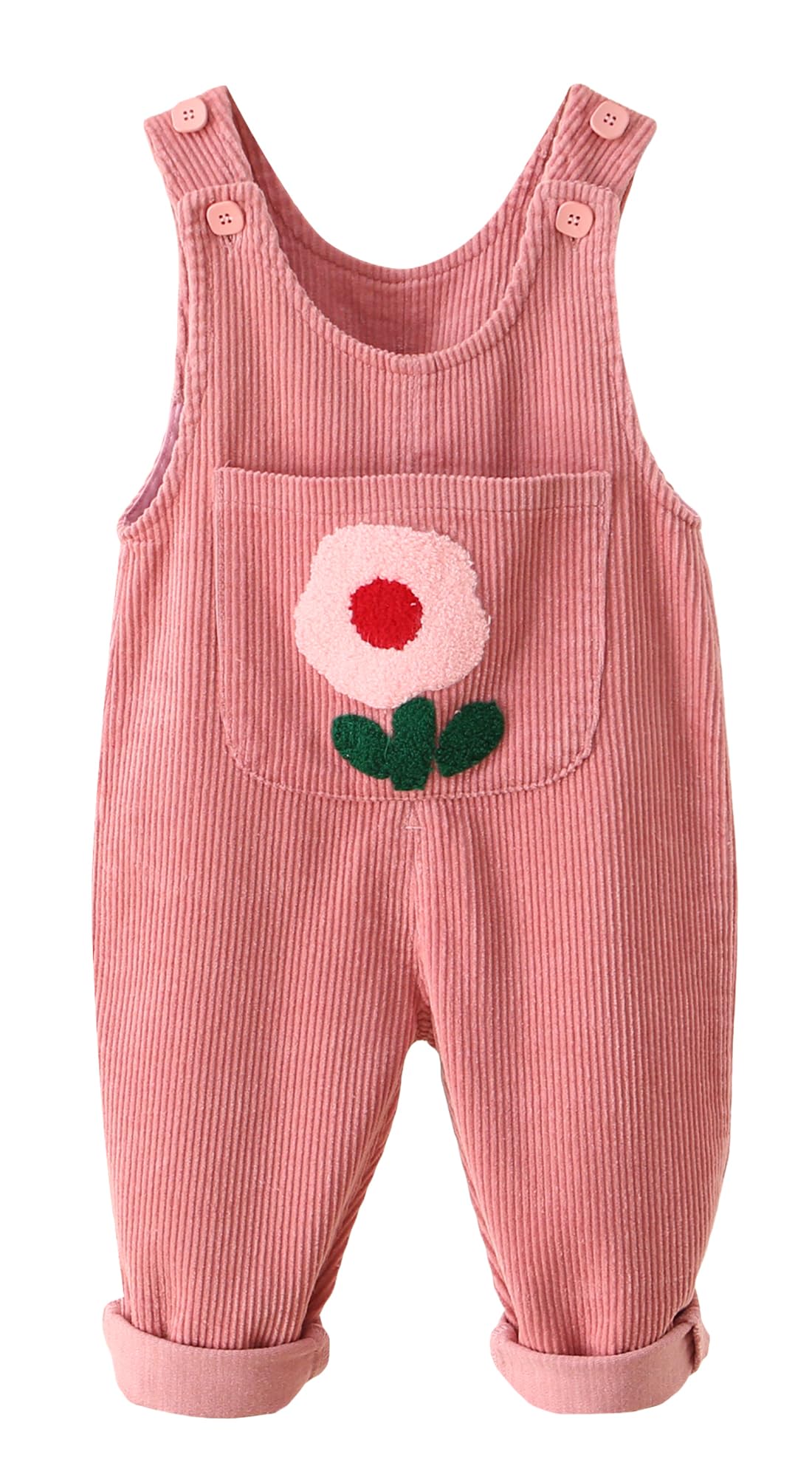 Happy Cherry - Baby Cord Latzhose Cordoverall für Jungen Mädchen Kinder Latzhosen Kleinkind Einteilig Lose Hosen für Frühling Winter Herbst - 1-5 Jahre