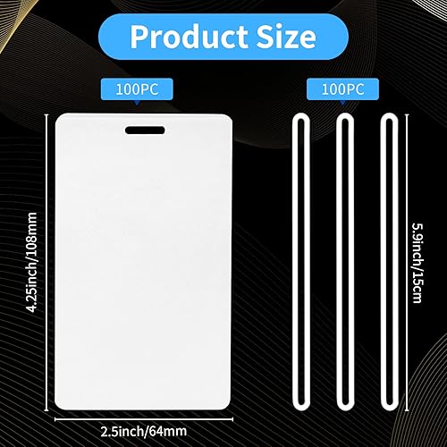 Miniatura 2 de 100 bolsas laminadoras de etiquetas de equipaje de 7 mil, 2 12 pulgadas x 4 14 pulgadas, con agujero de ranura, bolsa térmica para laminado, kit de