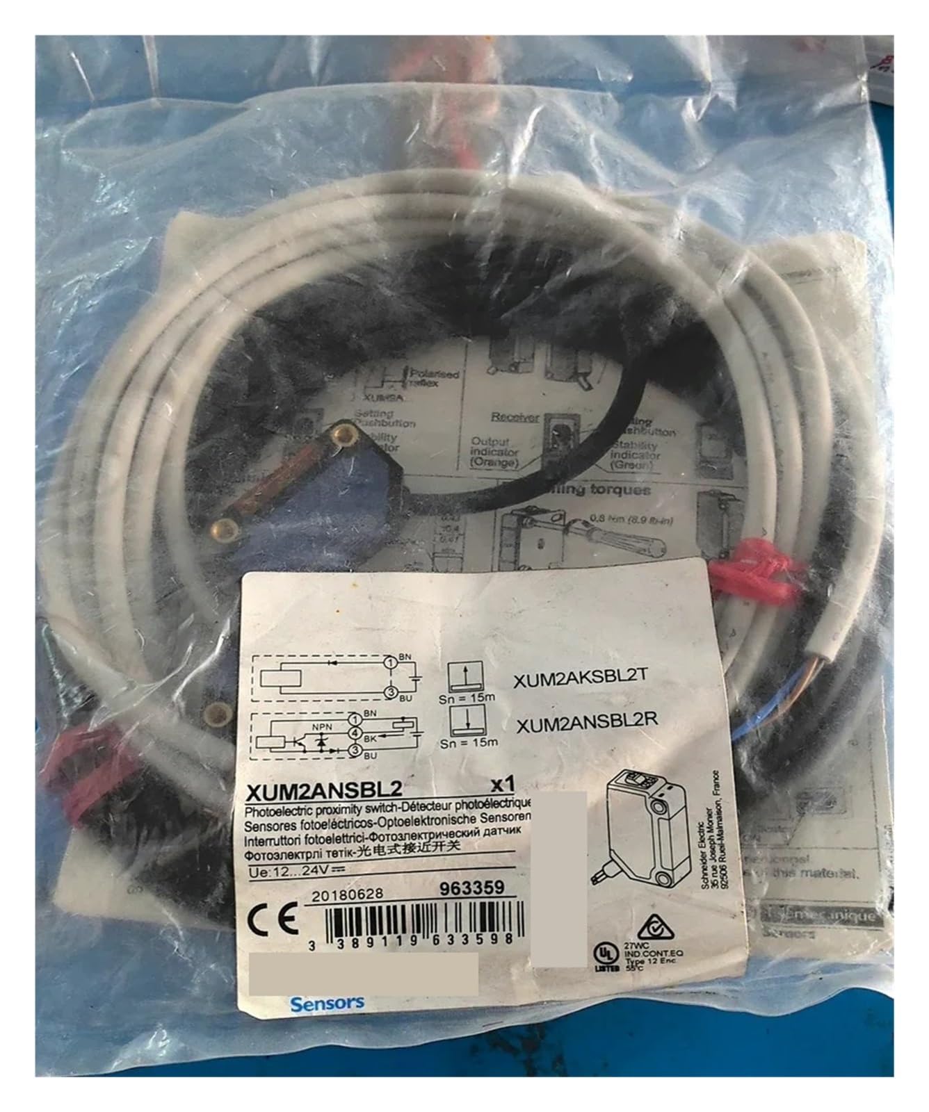 XDDQWSWA 1PCS Photoelectric switch XUM2ANSBL2