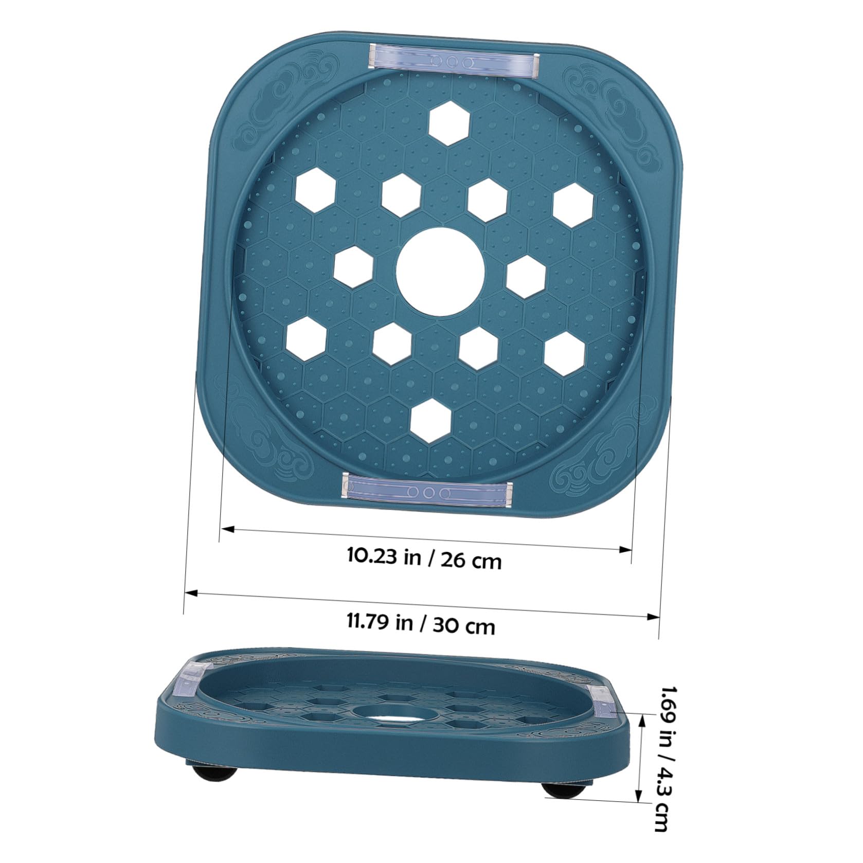 Generico Armadietto Porta Bombole Gas Esterno Base Portabombola Gas Rotonda in Plastico e Acciaio Inossidabile Supporto Mobile per Cucine Familiari e Ristoranti