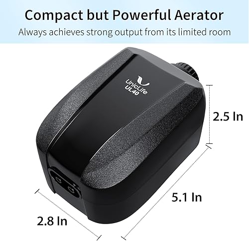 Miniatura 7 de Uniclife - Bomba de aire ajustable para acuario, 4 LPM y 2 salidas de oxígeno con accesorios, tanque de peces de 100 galones