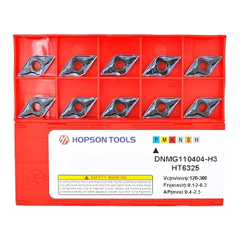 Carbide Turning Inserts DNMG 331 Dnmg110404 for Semi-Finishing Cutting Steel, Dnmg Insert for Lathe Turning Tools, 10 PCS.