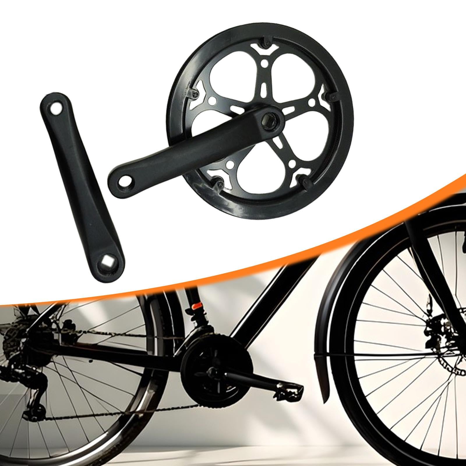 Baoblaze Guarnitura per Bicicletta, guarnitura per Bicicletta, Corona da 52 Denti, Braccio della pedivella da 170 mm, Cono Quadrato, Parti di Riparazione per