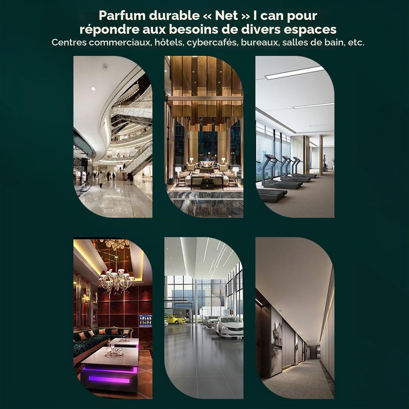 Machine à Air Parfumée Intelligente 600m³, Diffuseur D'huiles Essentielles D'arôme Professionnel 160 ML, Machine à Air Parfumée de Type divisé Système de Diffusion par