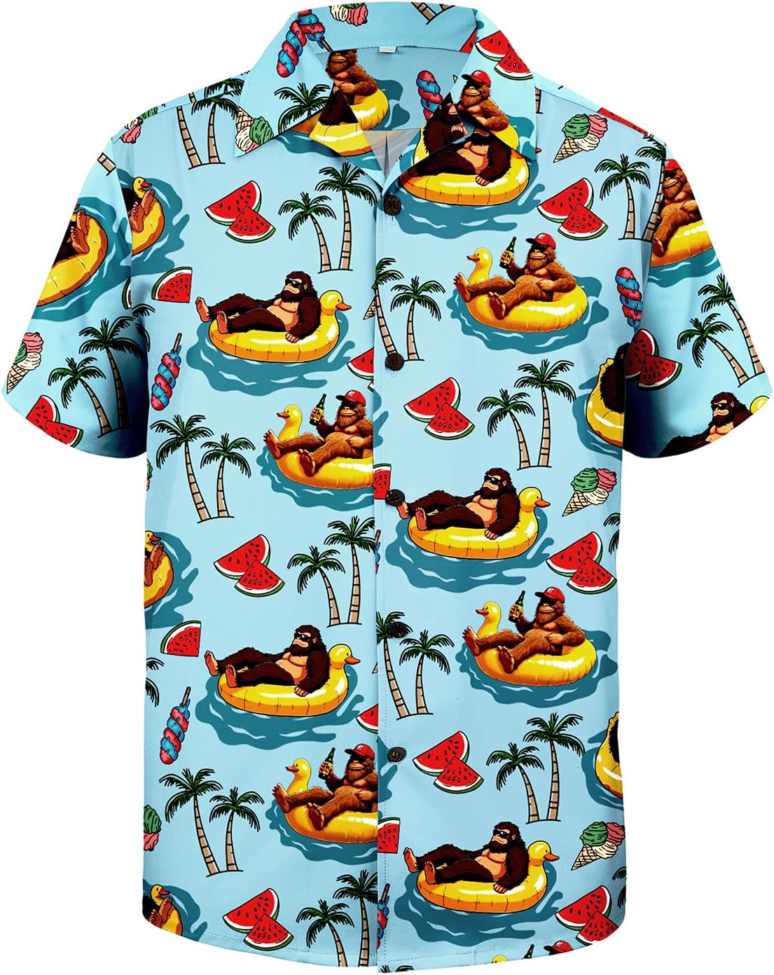 Funny Hawaiian Shirts for Men Short Sleeve Fun Beach Shirts Mens Casual Button Down Summer Vacation Wear
