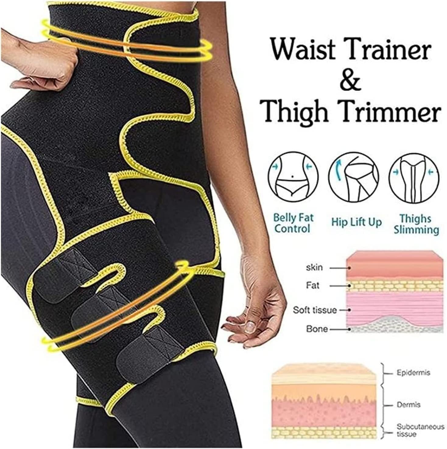 Ajustable Cadera Muslo Brace Manga De Compresión Cintura Piernas Guardias Ingle De La Cadera Para Distensión Muscular Tirada Para El Alivio Del Dolor De Cadera 22.7.20 (Color : Black, Size : XL/X-L